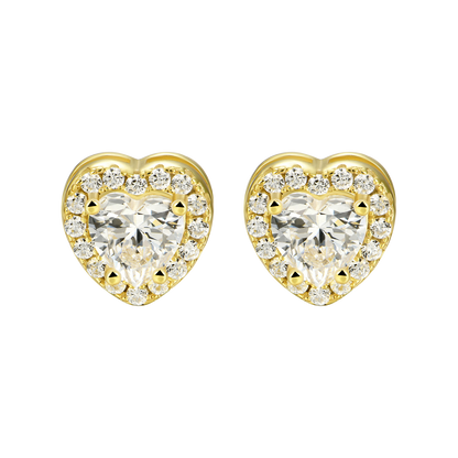 Boucle d'oreille Moissanite Halo personnalisée