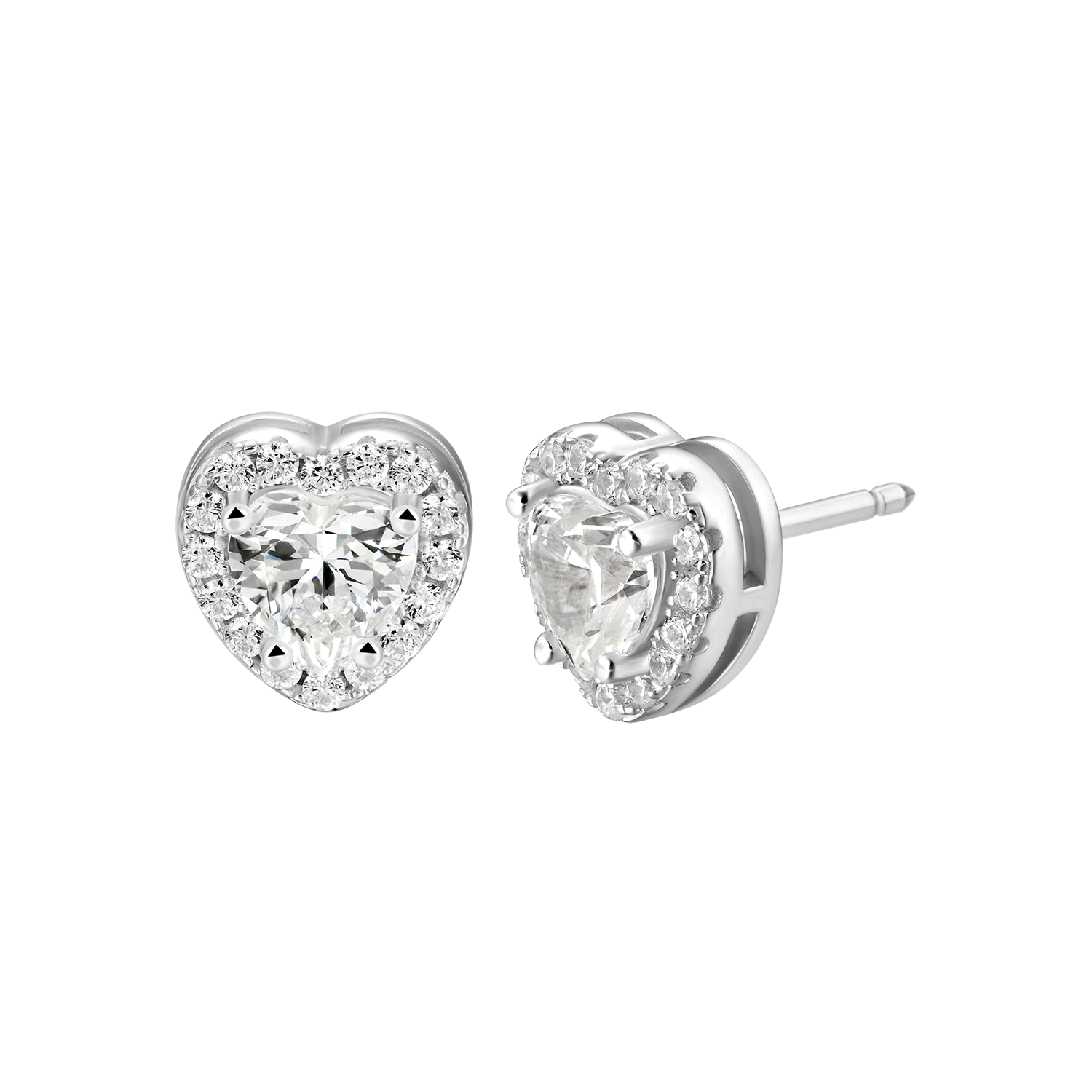 Boucle d'oreille Moissanite Halo personnalisée