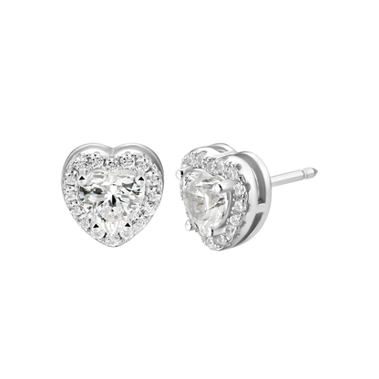 Boucle d'oreille Moissanite Halo personnalisée