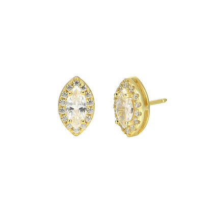 Boucle d'oreille Moissanite Halo personnalisée