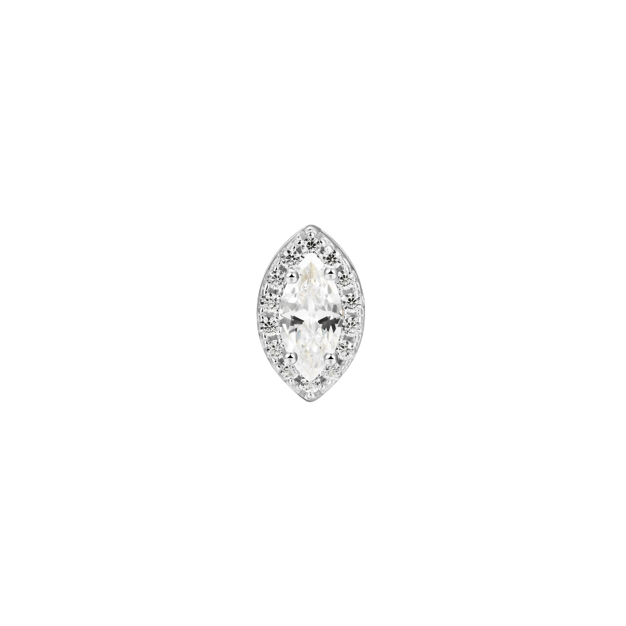 Boucle d'oreille Moissanite Halo personnalisée