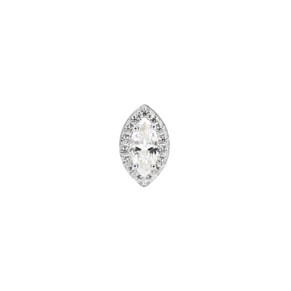 Boucle d'oreille Moissanite Halo personnalisée