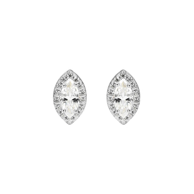 Custom Halo Moissanite Stud Earring