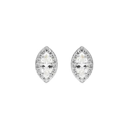 Custom Halo Moissanite Stud Earring