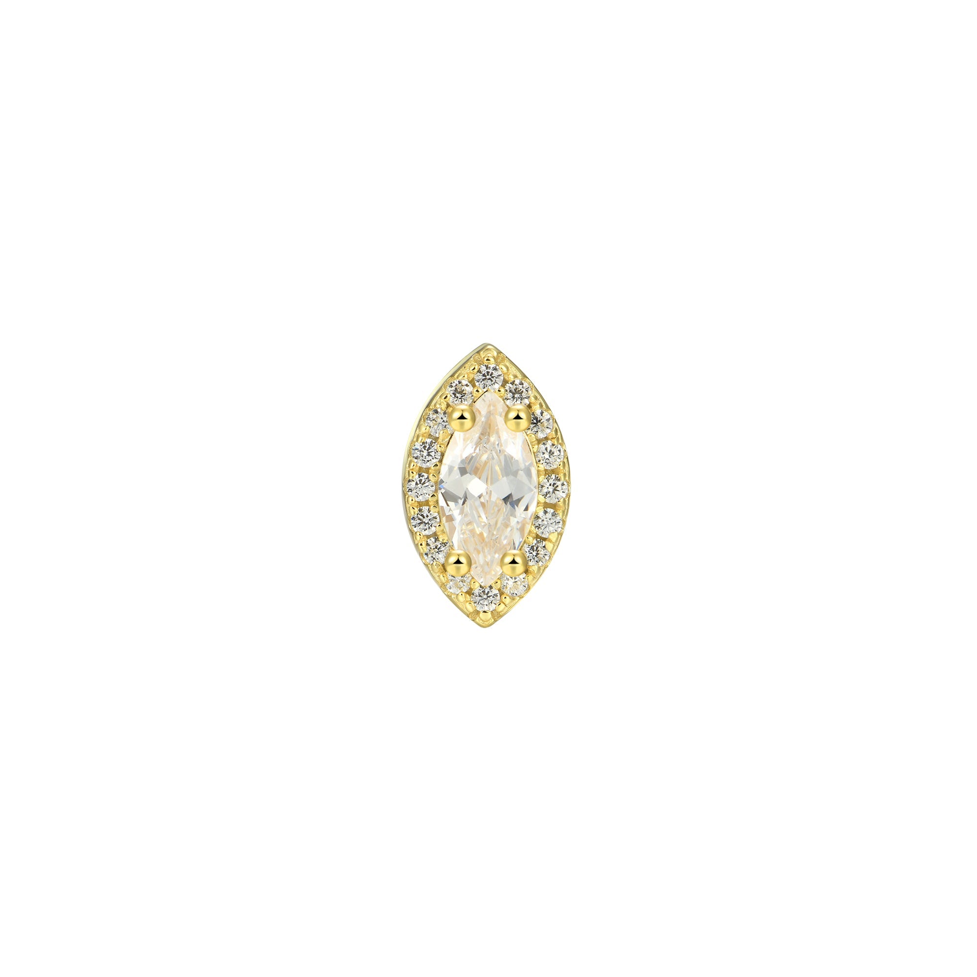 Boucle d'oreille Moissanite Halo personnalisée