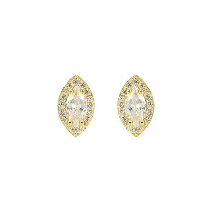 Boucle d'oreille Moissanite Halo personnalisée