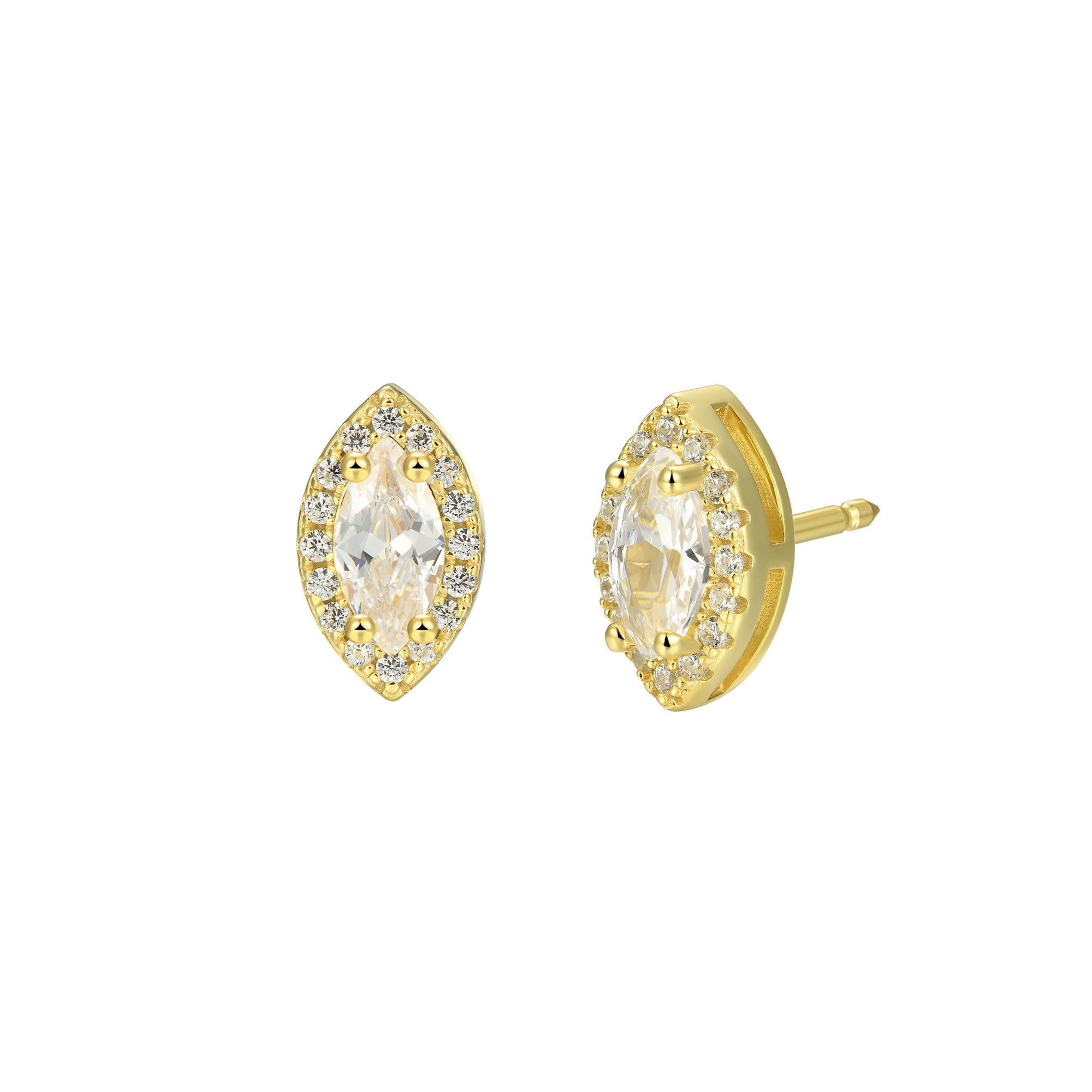 Boucle d'oreille Moissanite Halo personnalisée