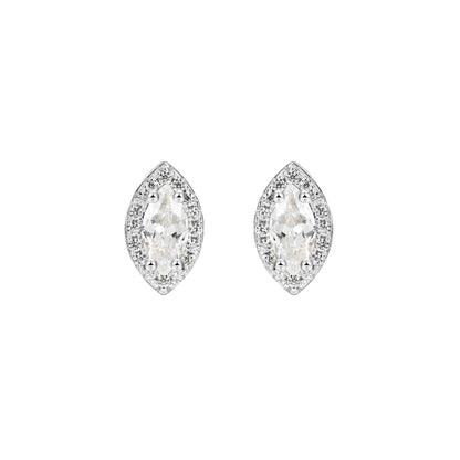 Boucle d'oreille Moissanite Halo personnalisée