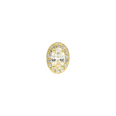 Custom Halo Moissanite Stud Earring