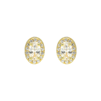 Boucle d'oreille Moissanite Halo personnalisée