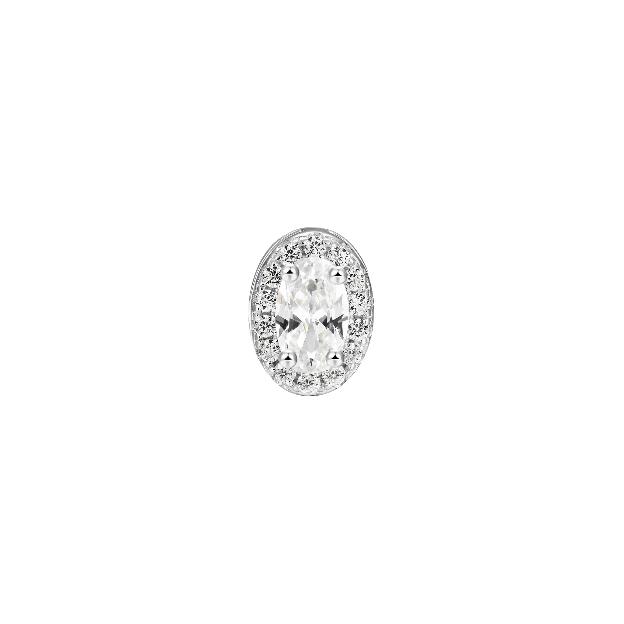 Boucle d'oreille Moissanite Halo personnalisée