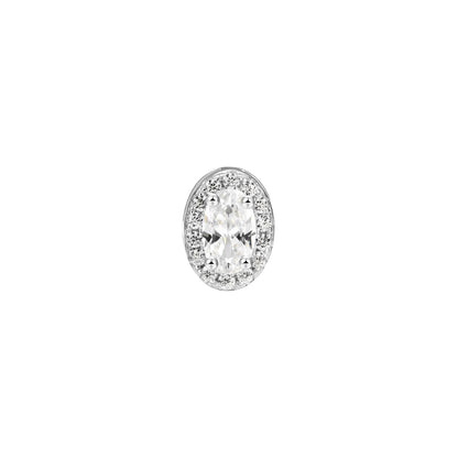 Boucle d'oreille Moissanite Halo personnalisée