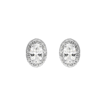 Boucle d'oreille Moissanite Halo personnalisée