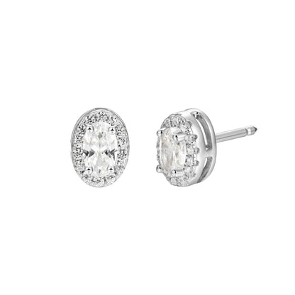 Boucle d'oreille Halo Moisanite Halo personnalisée