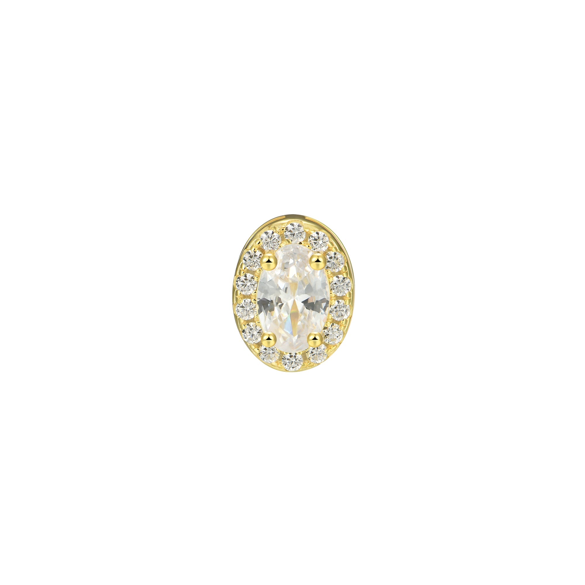 Boucle d'oreille Moissanite Halo personnalisée