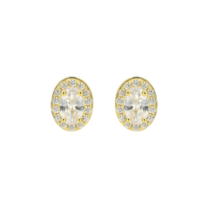 Boucle d'oreille Moissanite Halo personnalisée