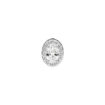 Boucle d'oreille Moissanite Halo personnalisée