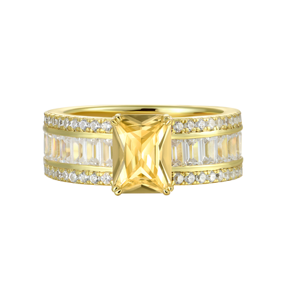 Custom Emerald Cut Band Ring