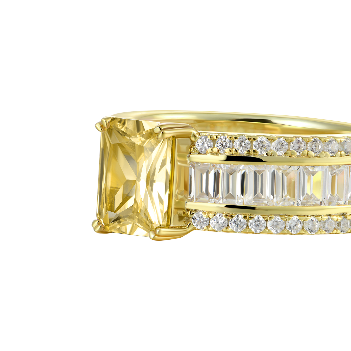 Custom Emerald Cut Band Ring