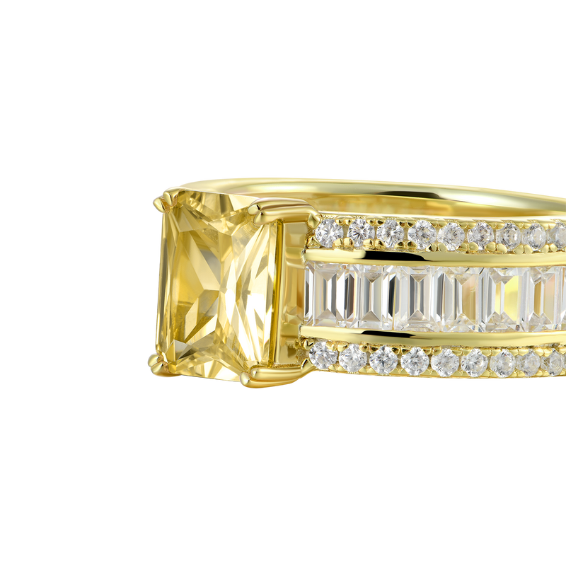 Benutzerdefinierte Rosa Smaragd Schliff Band Ring