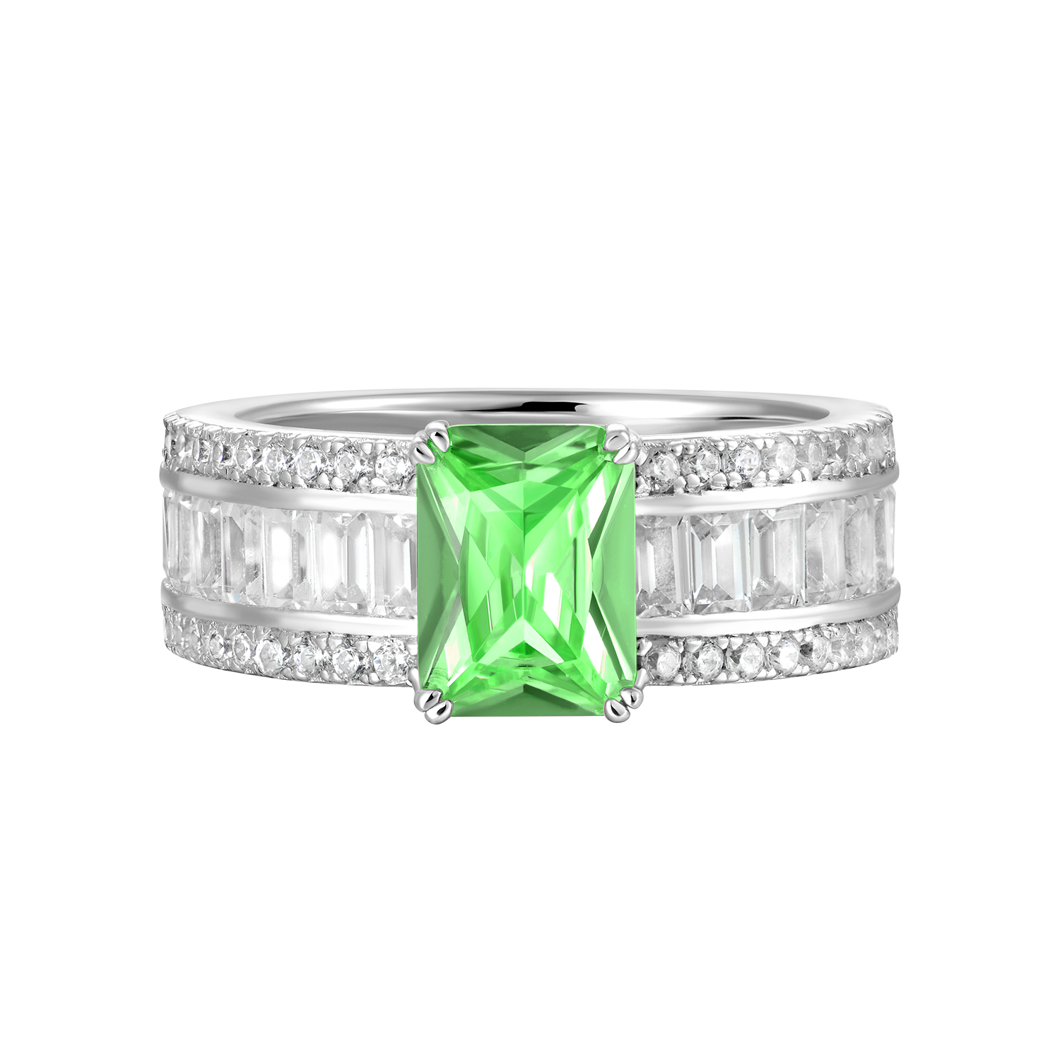 Custom Emerald Cut Band Ring