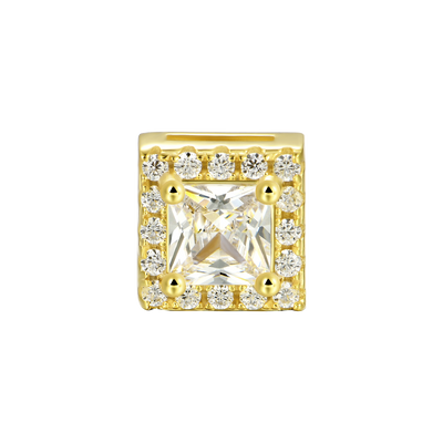 Custom Halo Moissanite Stud Earring