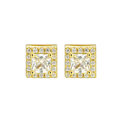 Custom Halo Moissanite Stud Earring