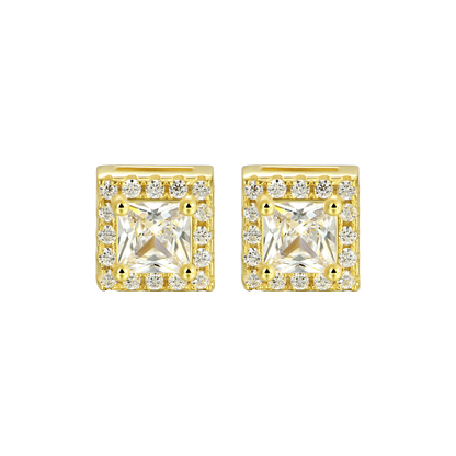 Boucle d'oreille Moissanite Halo personnalisée