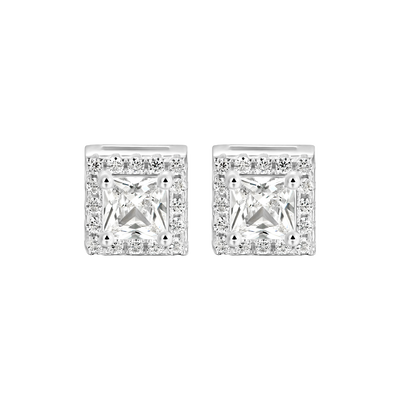 Custom Halo Moissanite Stud Earring