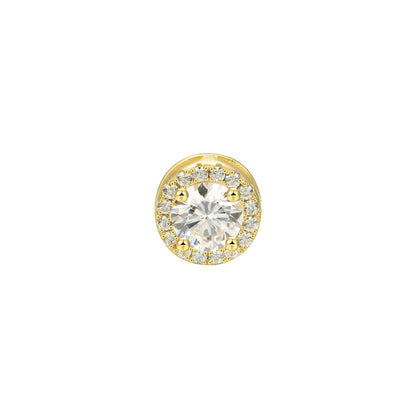 Boucle d'oreille Moissanite Halo personnalisée