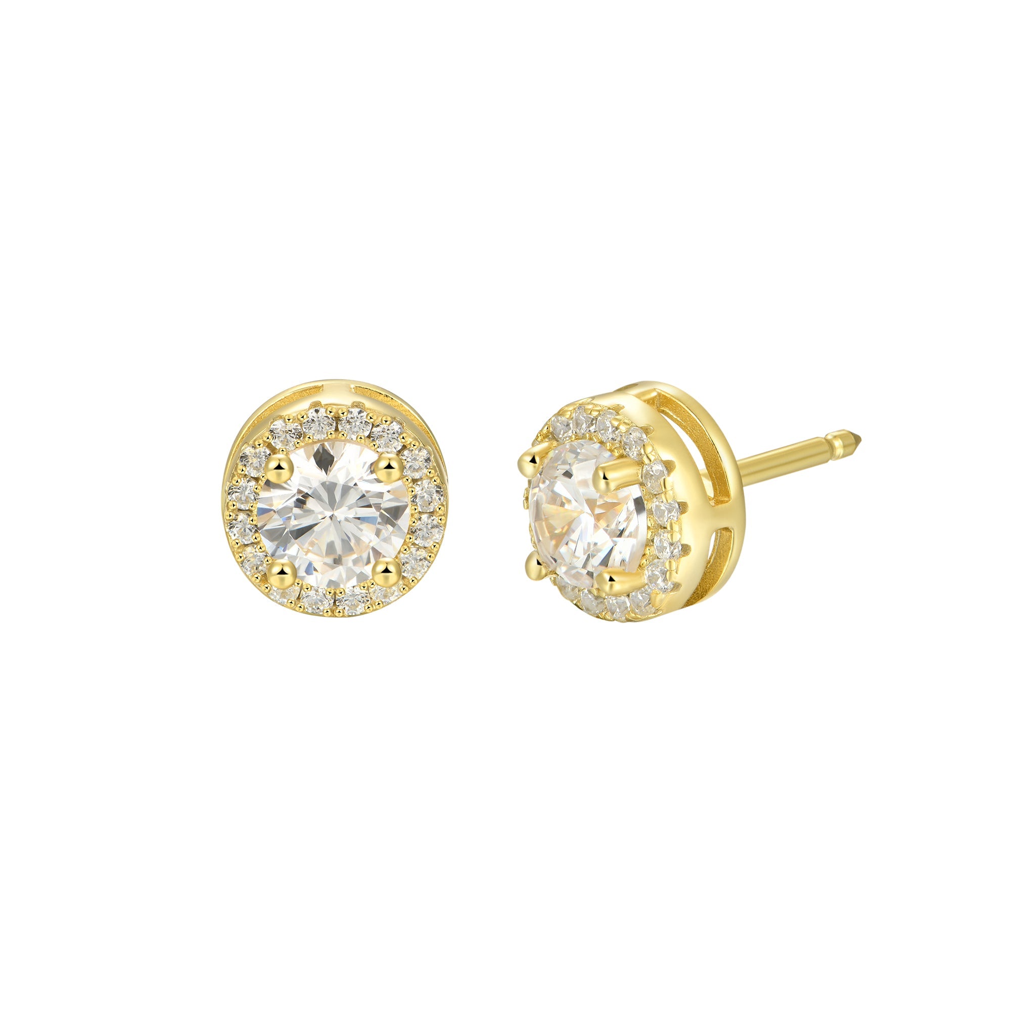 Boucle d'oreille Moissanite Halo personnalisée