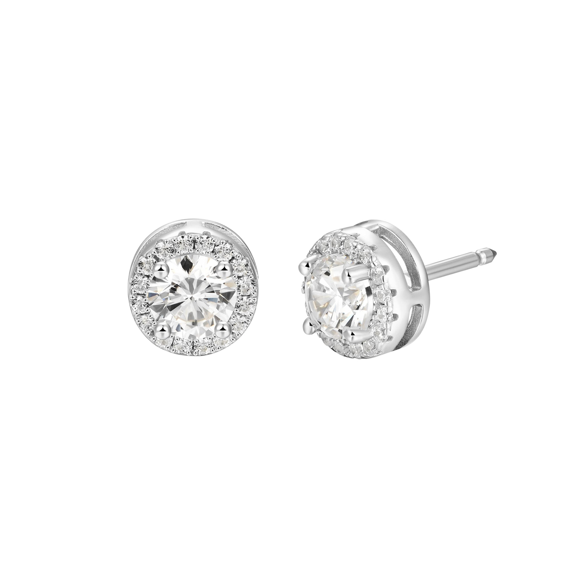 Boucle d'oreille Halo Moisanite Halo personnalisée