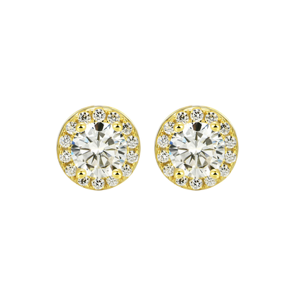 Boucle d'oreille Moissanite Halo personnalisée