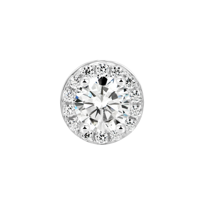 Custom Halo Moissanite Stud Earring
