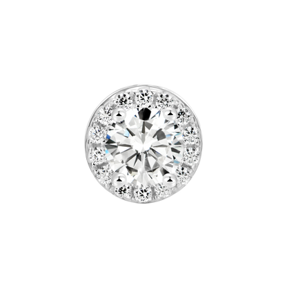 Boucle d'oreille Moissanite Halo personnalisée