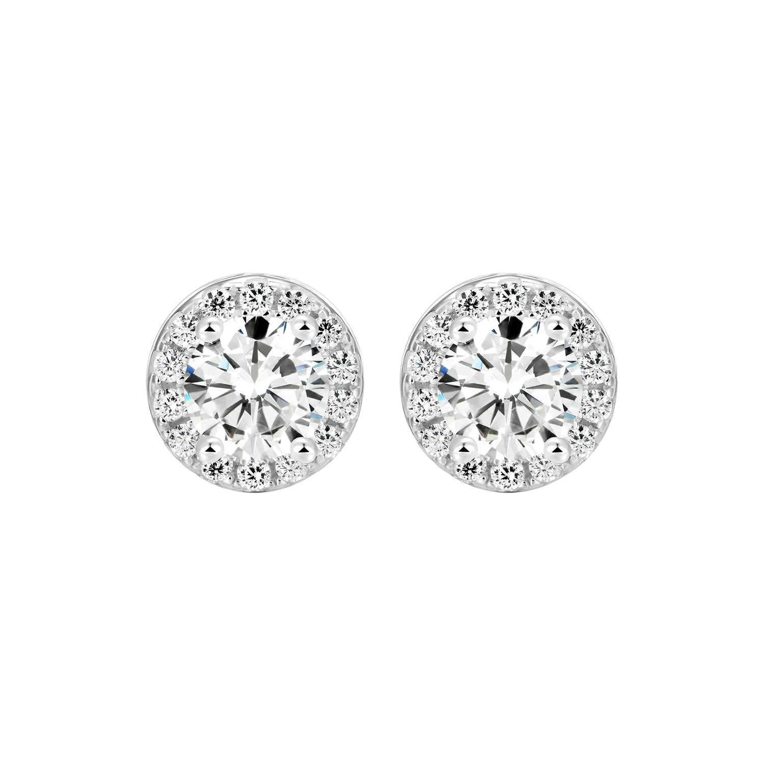 Custom Halo Moissanite Stud Earring