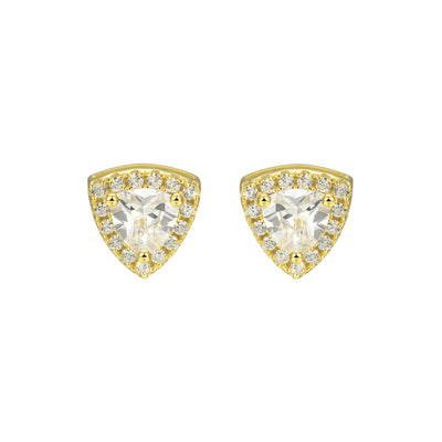 Custom Halo Moissanite Stud Earring