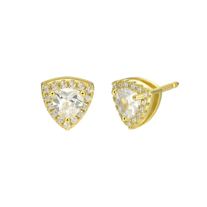 Custom Halo Moissanite Stud Earring