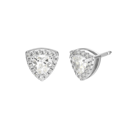 Boucle d'oreille Moissanite Halo personnalisée