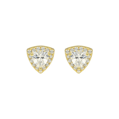 Custom Halo Moissanite Stud Earring