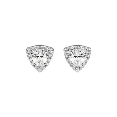 Custom Halo Moissanite Stud Earring