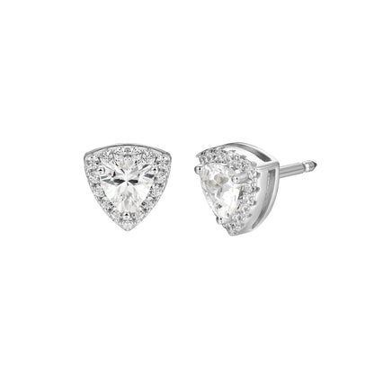 Boucle d'oreille Moissanite Halo personnalisée